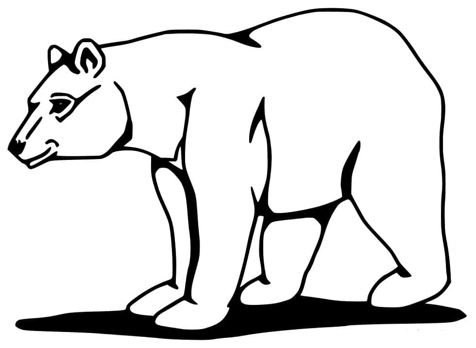 Desenho de Urso para Colorir em Casa