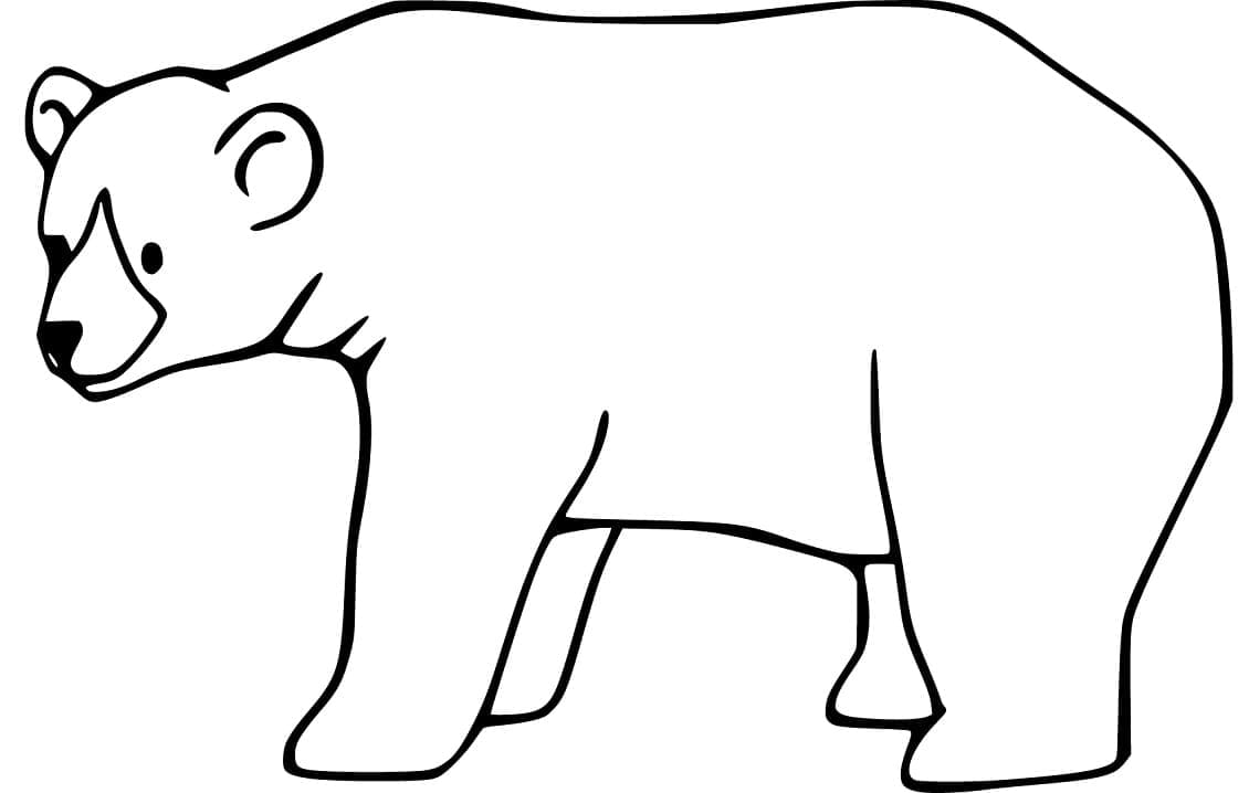 Desenho de Urso para Colorir em Pdf