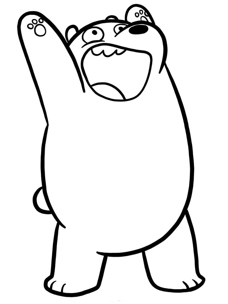 Desenho Urso Pardo de Ursos sem Curso para Colorir