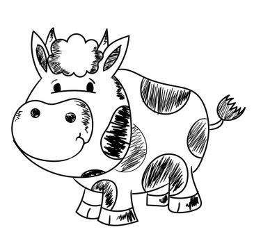 Desenho de Vaca Pequena para Colorir