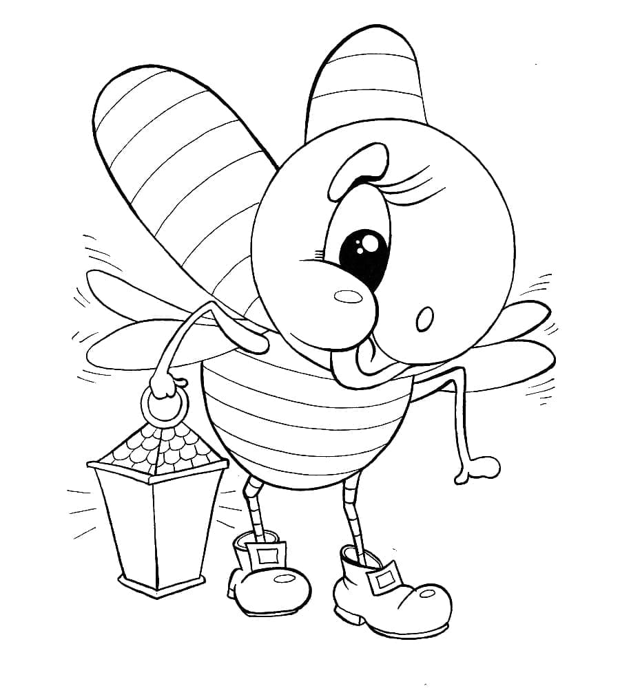 Desenho de Vagalume Adorável para Colorir