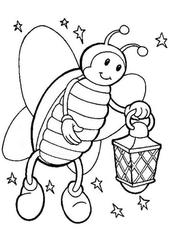Desenho de Vagalume Animado para Colorir