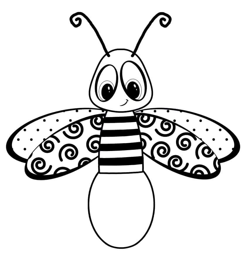 Desenho de Vagalume Feliz para Colorir