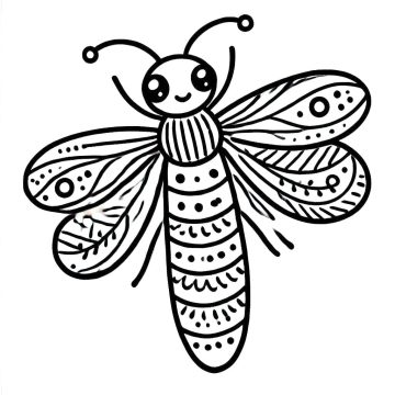 Desenho de Vagalume Fofo para Colorir
