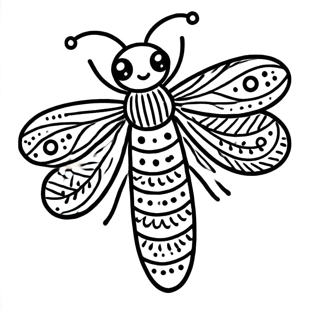 Desenho de Vagalume Fofo para Colorir