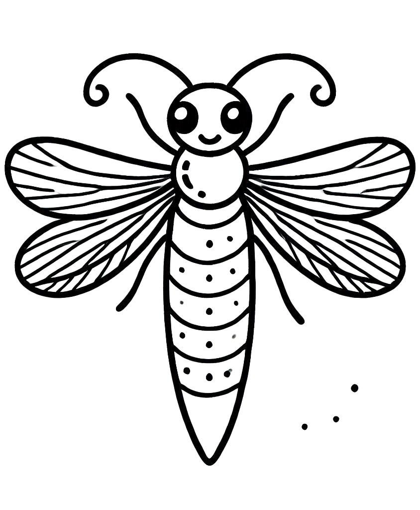 Desenho de Vagalume Imprimivel Grátis para Crianças para Colorir