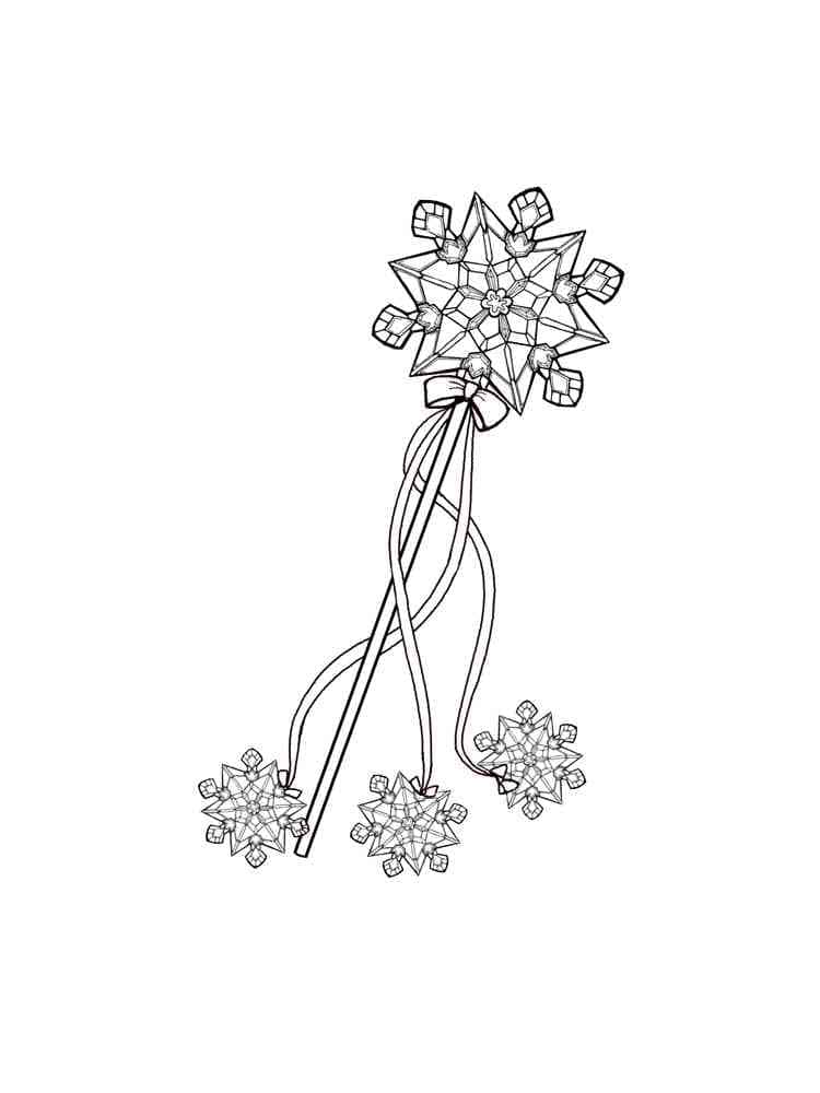 Desenho de Varinha Mágica Imprimivel para Colorir