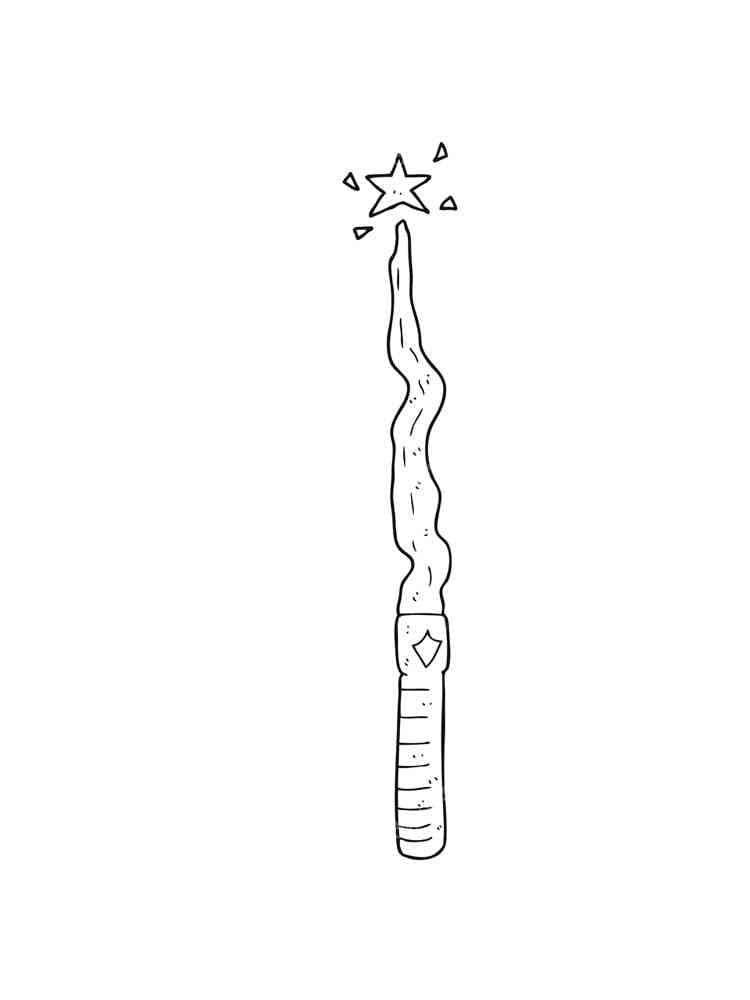 Desenho de Varinha Mágica Maravilhosa para Colorir