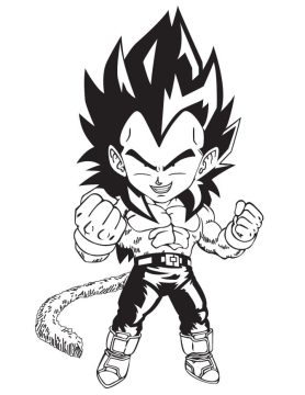 Desenho Chibi Vegeta para Colorir