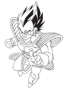 Desenho de Vegeta para Imprimir e Colorir