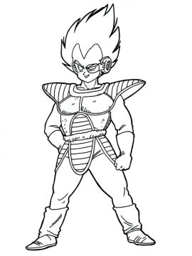 Desenho para Colorir grátis do Vegeta