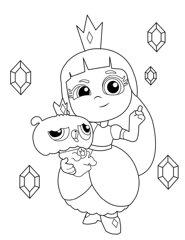 Desenho de Verá e o Reino do Arco Íris para Colorir com Lápis de Cor