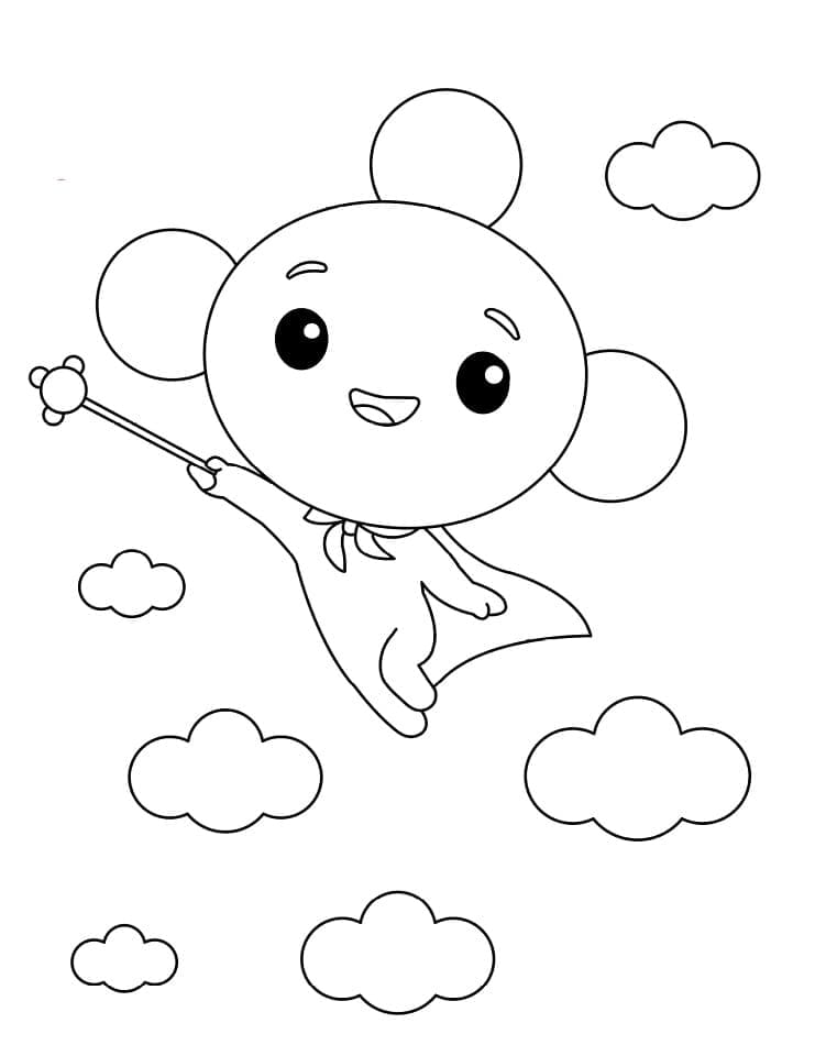 Desenho de Verá e o Reino do Arco Íris para Colorir com Tinta Guache Pdf