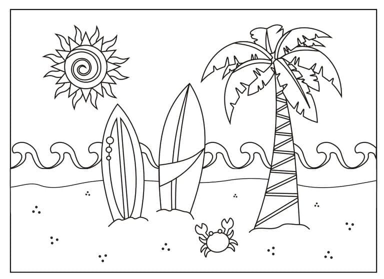 Desenho de Bom Verão para Colorir