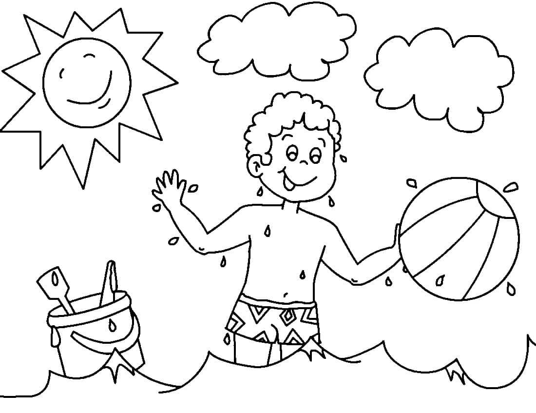 Desenho de Foto de Verão para Colorir