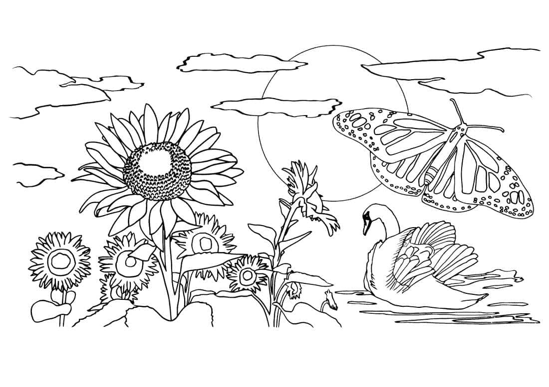 Desenho de Lindo Verão para Colorir