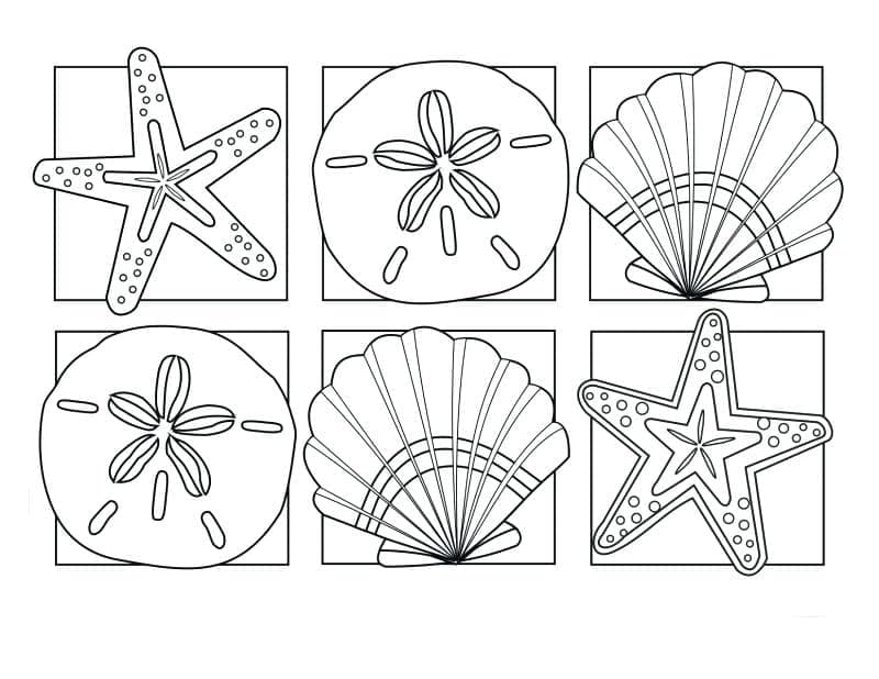 Desenho de Símbolos de Verão para Colorir