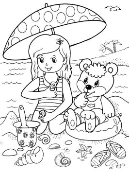 Desenho de verão Imprimível para crianças para Colorir
