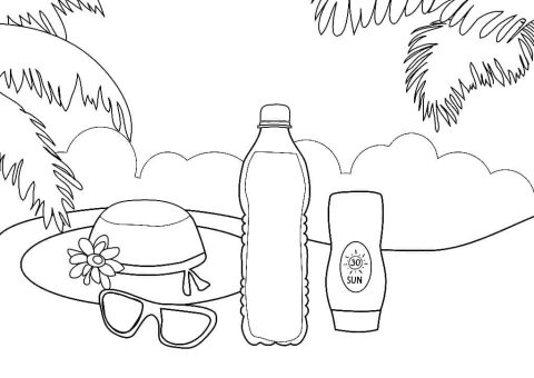 Desenho de verão incrível para Colorir