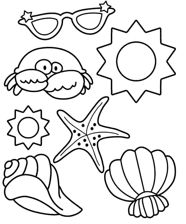 Desenhos de Verão para Colorir
