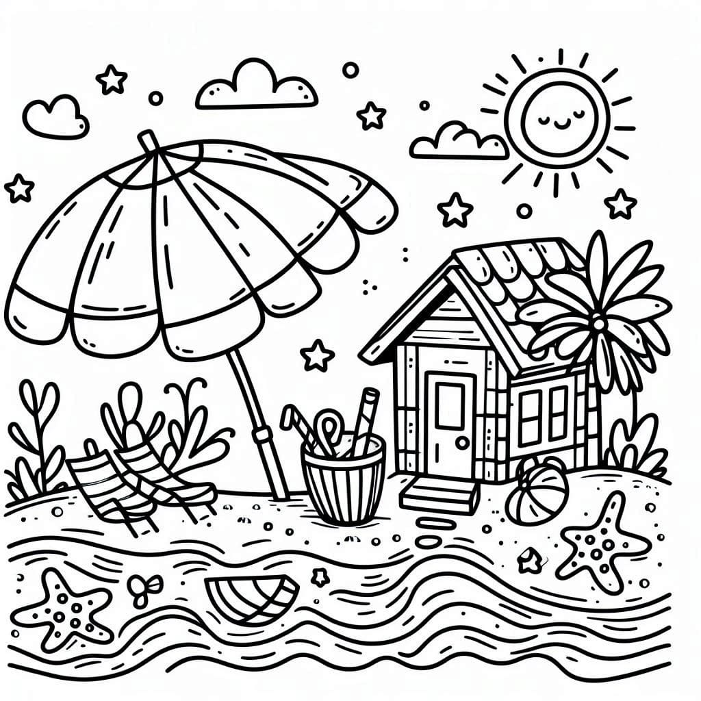 Desenho de Verão Perfeito para Colorir