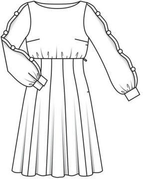 Desenho de Vestido para Dormir em Dia Frio para Colorir