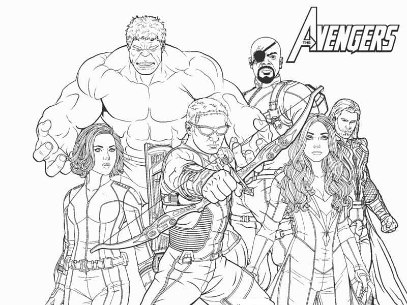 Desenho de Vingadores Grátis para Crianças para Colorir