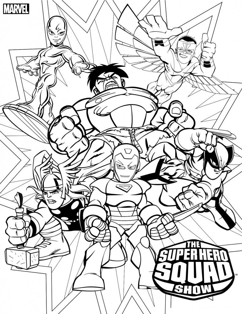 Desenho de Vingadores para Colorir e Baixar Pdf