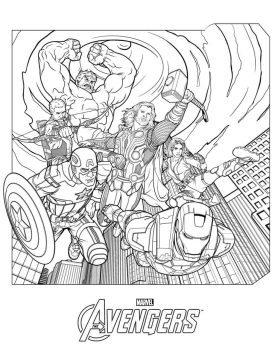 Desenho de Vingadores para Imprimir em Pdf