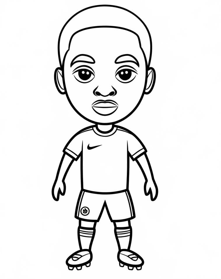 Desenho do Lindo Vinicius Junior para Colorir