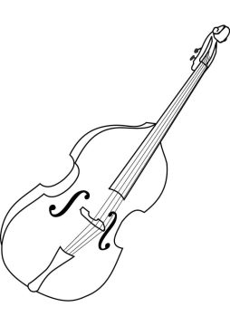 Desenho de Violoncelo para crianças para Colorir