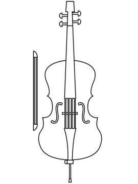 Imagem de Violoncelo fácil para Colorir