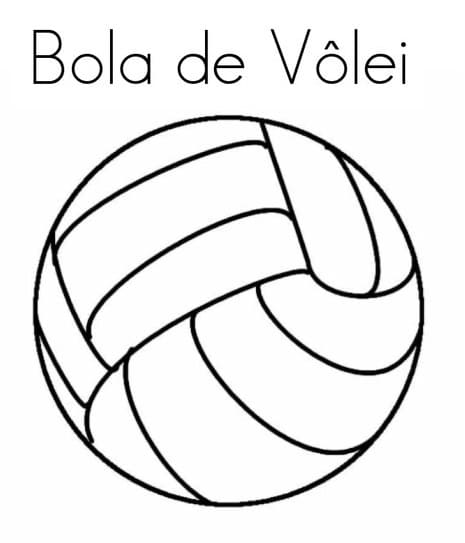 Desenho de Bola de Vôlei para Colorir