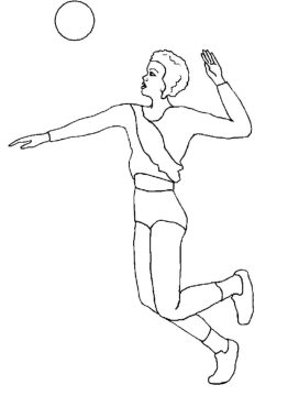 Desenho de vôlei para Colorir Download