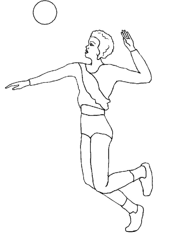 Desenho de Vôlei para Colorir Download
