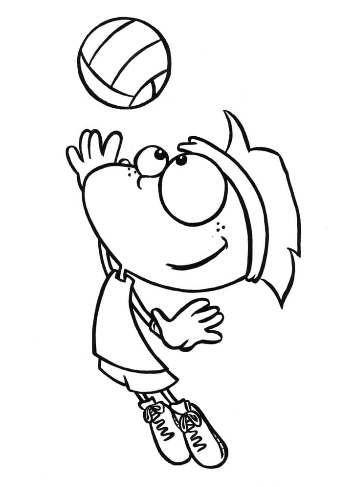 Desenho de Vôlei para Colorir Pdf Grátis
