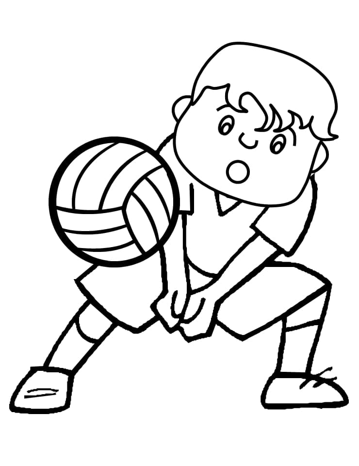 Desenho de Vôlei para Imprimir Pdf Grátis