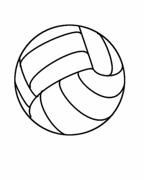 Desenho Imprimível de Bola de vôlei Pdf para Colorir