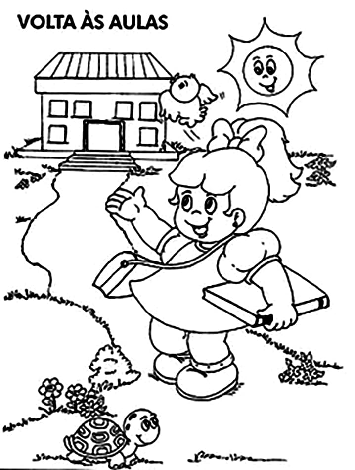 Desenhos de Volta às Aulas para Colorir