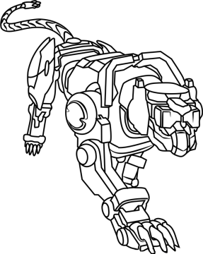 Desenho de leão Azul Voltron Defensor lendário para Colorir