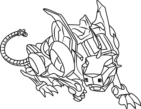 Desenho de leão Vermelho Voltron Defensor lendário para Colorir