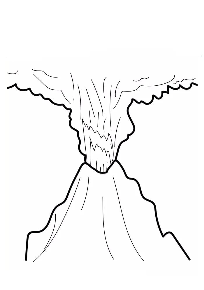 Desenho de Vulcão Grátis para Imprimir e Colorir