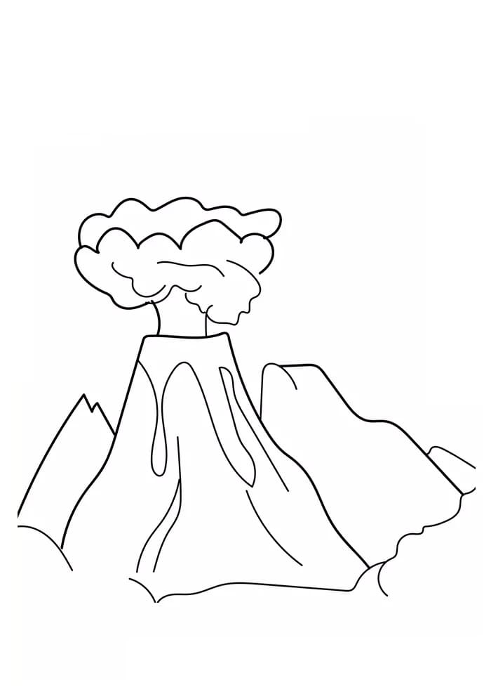 Desenhos de Vulcão para Colorir