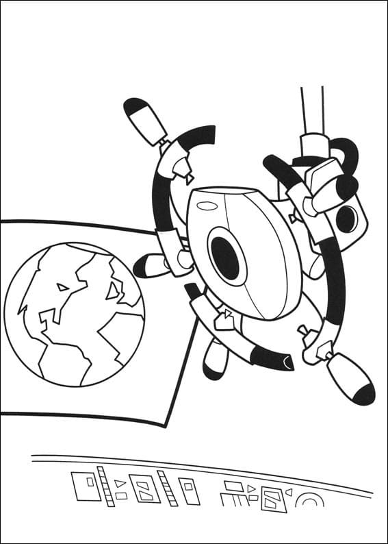 Desenho Auto de Wall e para Colorir