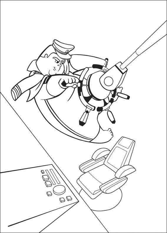 Desenho Auto e Comandante para Colorir