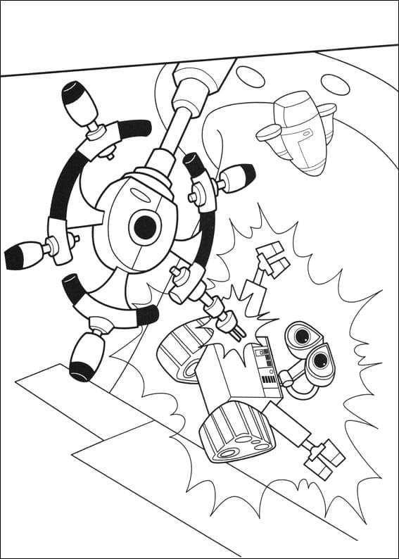 Desenho Auto e Wall e para Colorir
