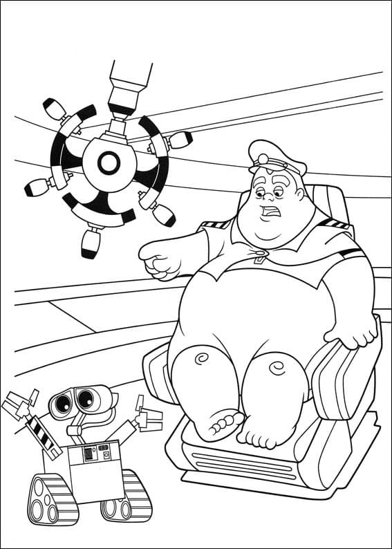 Desenho Comandante e Wall e para Colorir