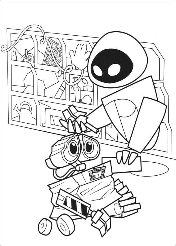 Desenho de Wall e Download para Imprimir e Colorir