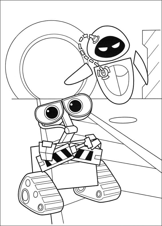 Desenho de Wall e Grátis para Colorir