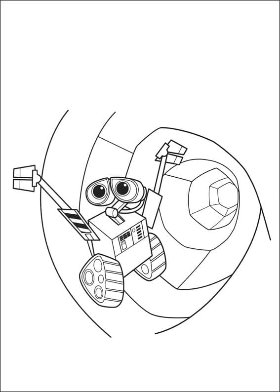 Desenho de Wall e Grátis para Imprimir e Colorir